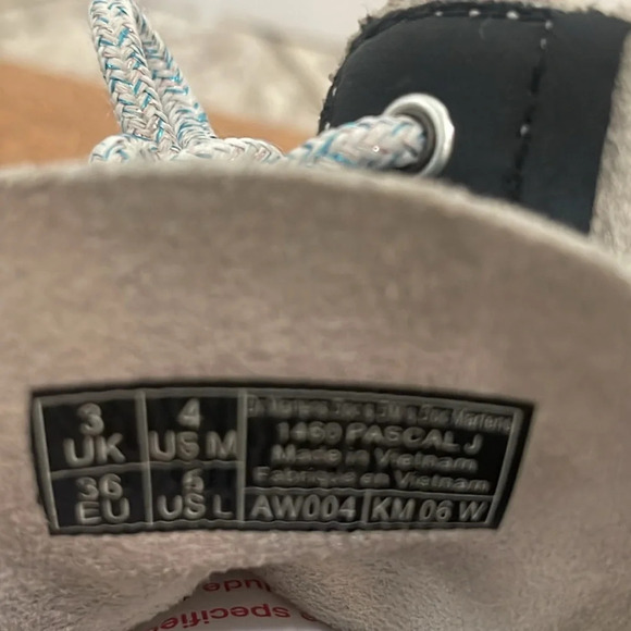 Dr Martens Pascal Y Combat Boots Rainbow Metallic Leather Womens Size 5 - Picture 14 of 16